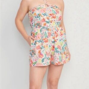 Old Navy O-Ring Floral Romper Size XXL